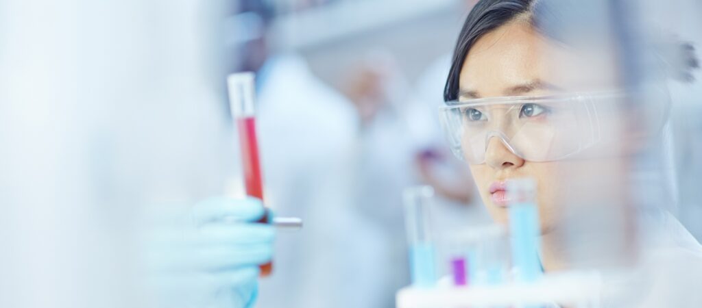 a lab assistant providing biopharmaceutical services