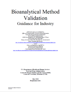 FDA guideline on bioanalytical method validation