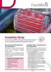 Flyer about cell line feasibility studies to explore the potential of a biotherapeutic across multiple cell platforms.